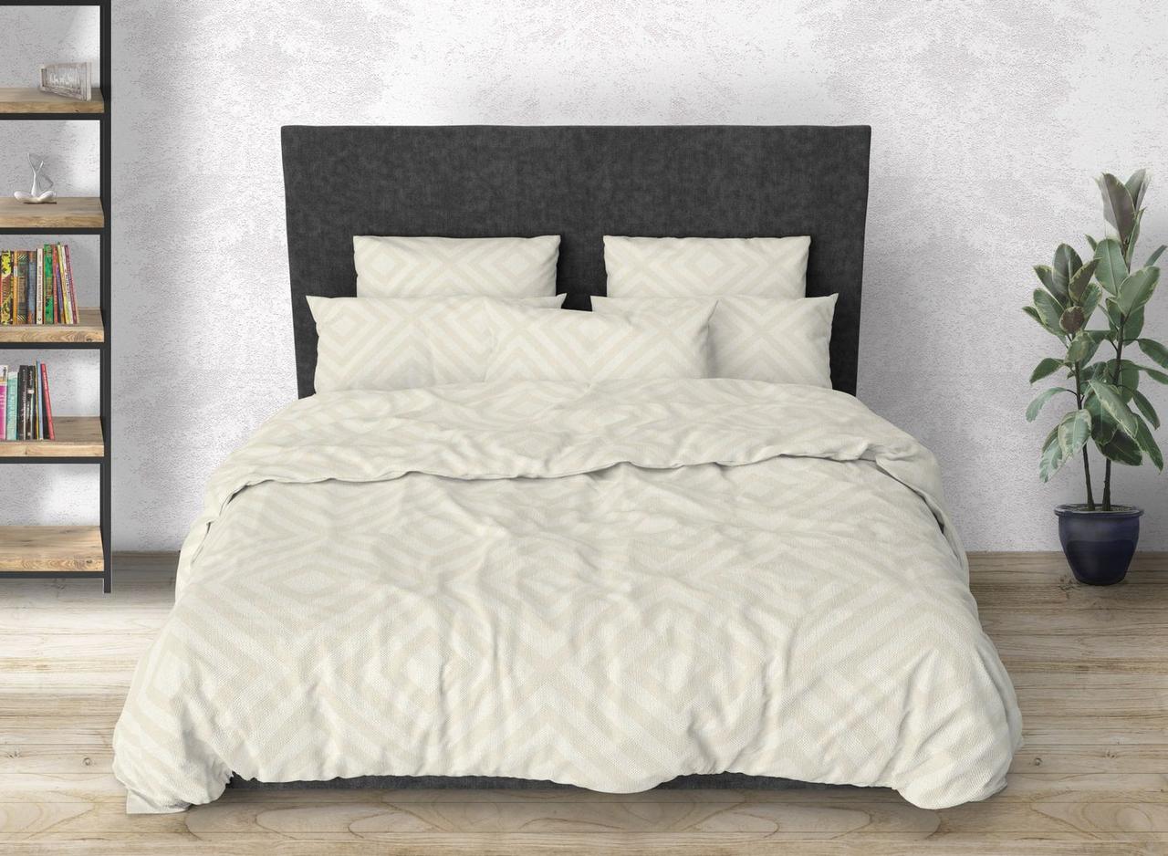 Двоспальний постільний комплект  -  Карат бежевий