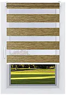 Рулонные шторы День-Ночь Темный дуб