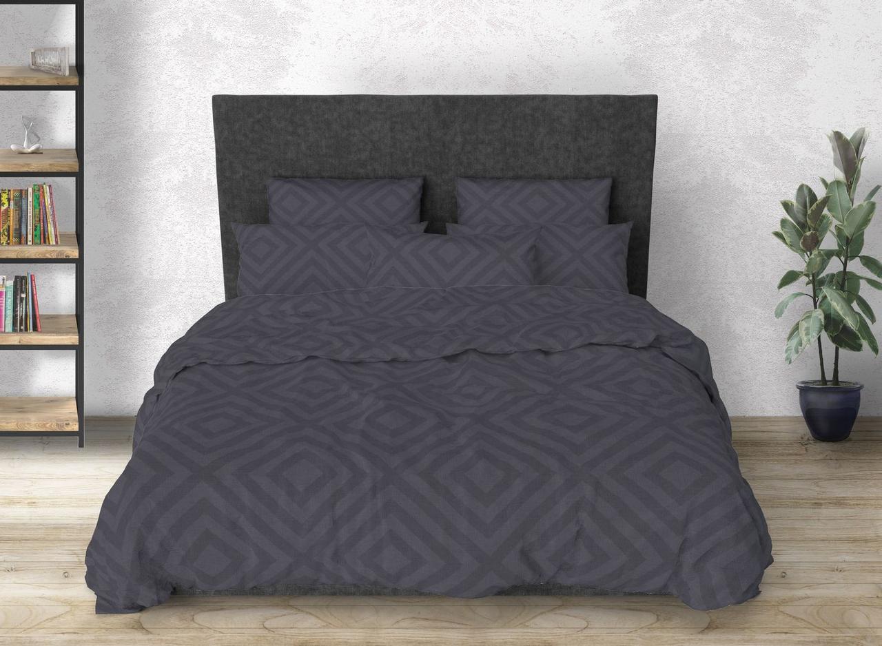 Постільна білизна бязь євро розміру -   Карат сірий