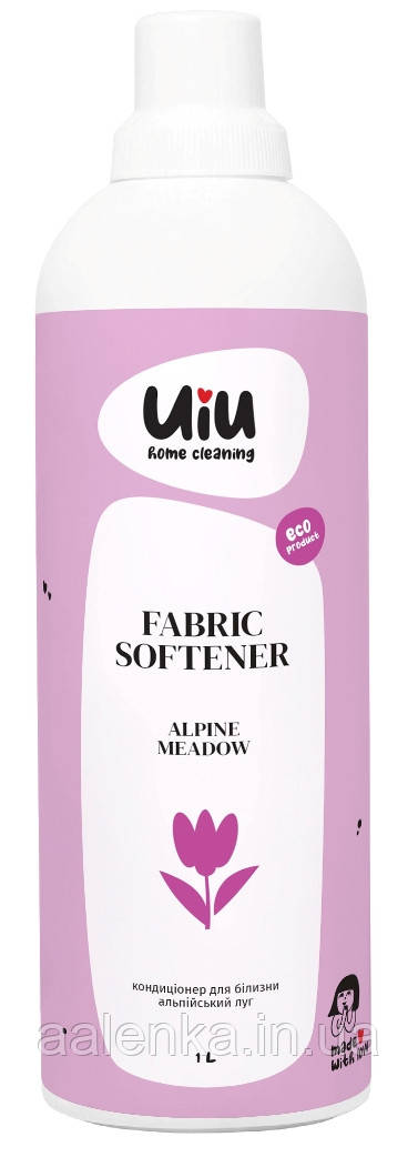 UIU Екологічний концентрований безфосфатний кондиціонер-ополіскувач "Альпійський луг", 1 л