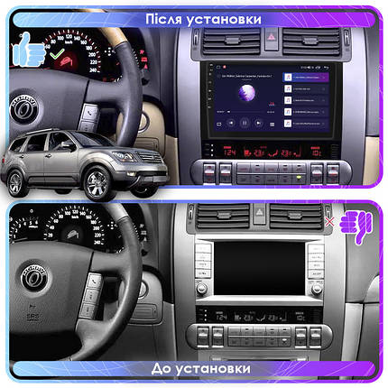 Магнітола Lesko для Kia Mohave I 2008-2016 IPS 9" 2/32 Gb CarPlay 4G Wi-Fi GPS Prime Кіа активне охолодження, фото 3