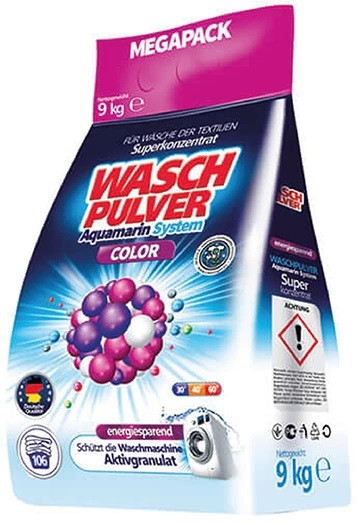 Пральний порошок концентрат Wasch Pulver Color Aquamarin System 9 кг