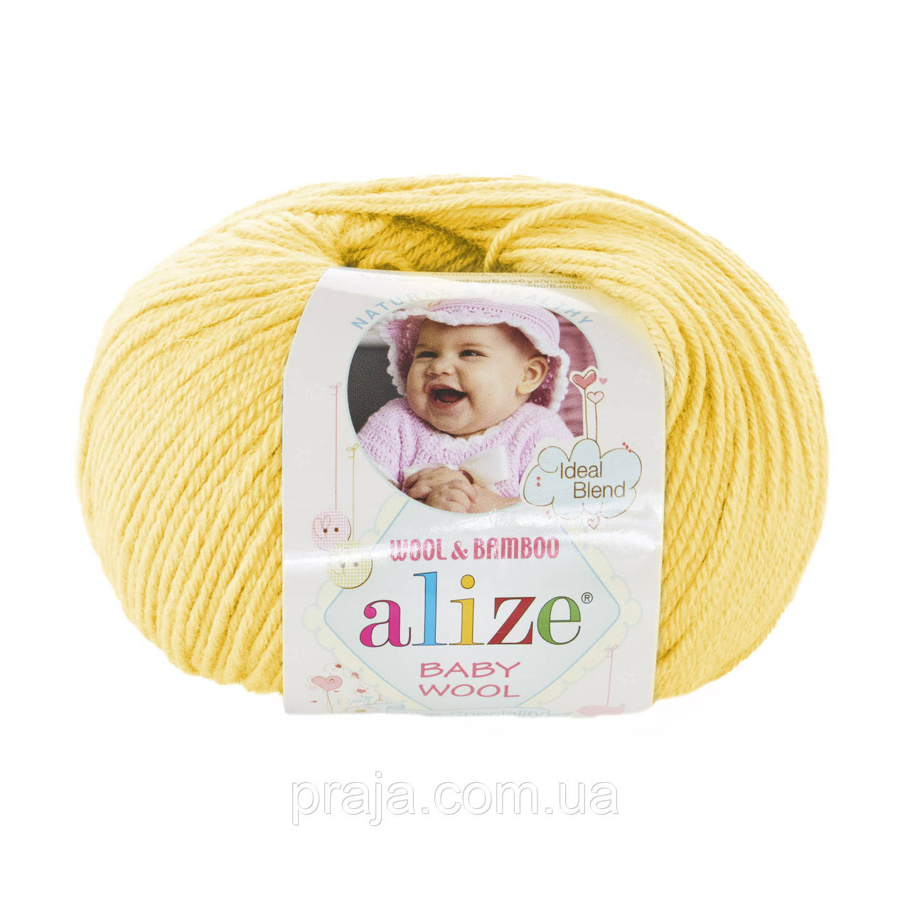 Пряжа Alize Baby Wool(Бебі вул) - 187 світло жовтий