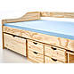Дерев'яне дитяче ліжко-диван з ламелями 204х97х67 см Maxima 2 з висувними шухлядами для підлітка, фото 5