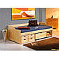 Дерев'яне дитяче ліжко-диван з ламелями 204х97х67 см Maxima 2 з висувними шухлядами для підлітка, фото 2