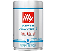 Кава в зернах illy Decaffeinato 250 г Іллі 100% Арабіка Без кофеїну