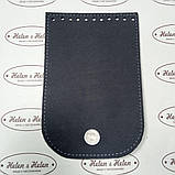 Клапан для міні сумочки 12*18. "Слон". Колір Графіт, фото 2