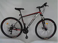 Взрослый спортивный горный велосипед AZIMUT 40D колеса 27,5 дюймов GFRD / SHIMANO/ черно-красно-белый