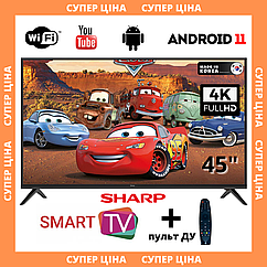 Телевізор плаский Sharp 45" Smart-TV/Full HD/DVB-T2/USB Android 13.0 + пульт ДУ