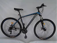 Взрослый спортивный горный велосипед AZIMUT 40D колеса 27,5 дюймов GFRD / SHIMANO/ черно-синий