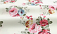 Сатин (бавовняна тканина) троянди, букети на білому (0,85*160), фото 2