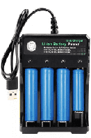 Універсальний зарядний пристрій для літієвих акумуляторів 18650. BMAX BH-042100-04U 4 слоти