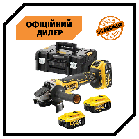 Аккумуляторная угловая бесщёточная шлифмашина DeWALT DCG405P3 Болгарка(3акум.18В 5Аг/зарядка/кейс) Топ 3776563