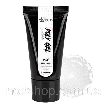 Poly gel №05 pearl cloud (білий молочний з шимером) 30 мл.