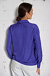 Жіноча класична сорочка на ґудзиках фіолетового кольору в розмірі S, фото 2