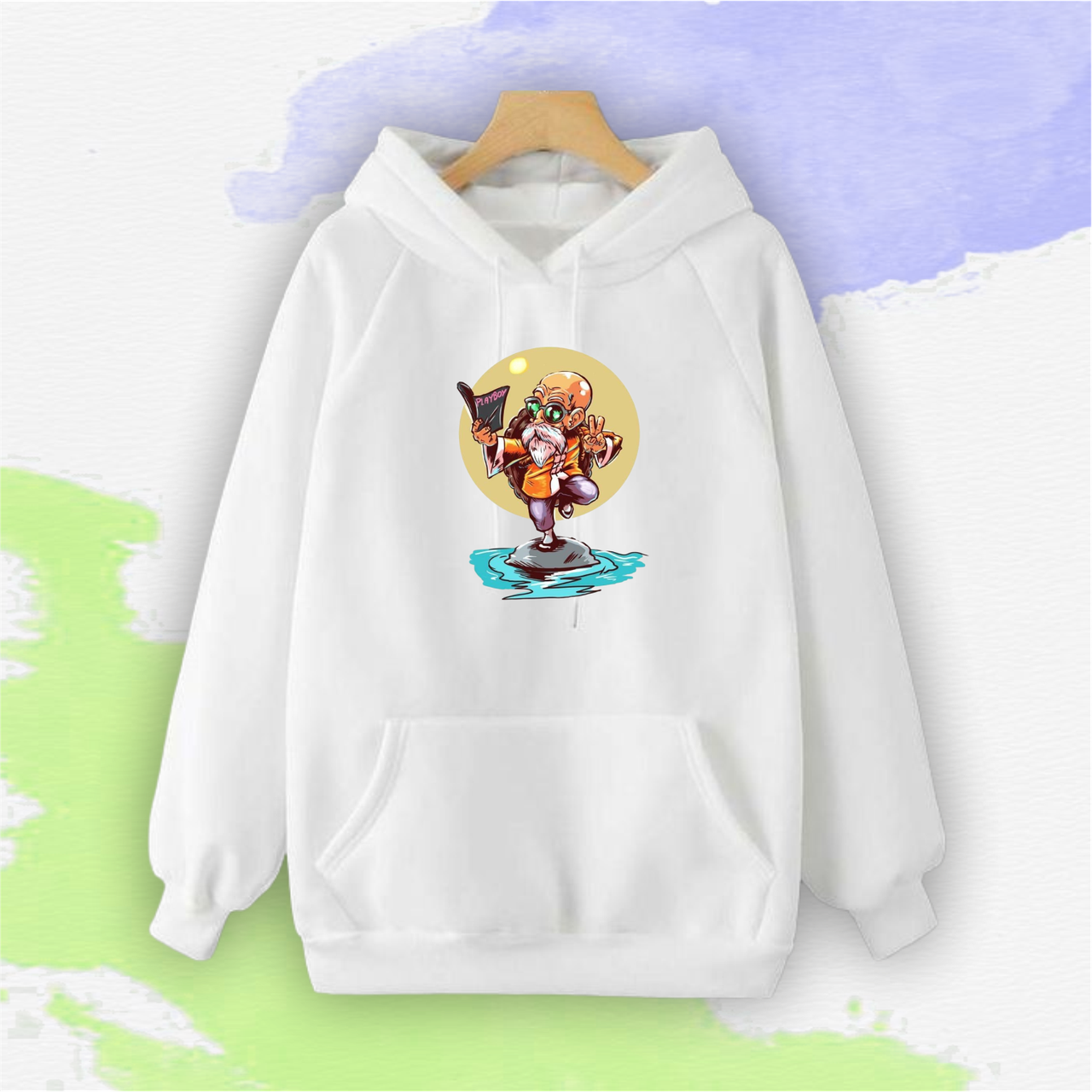 Худі з принтом Dragon Ball Біле