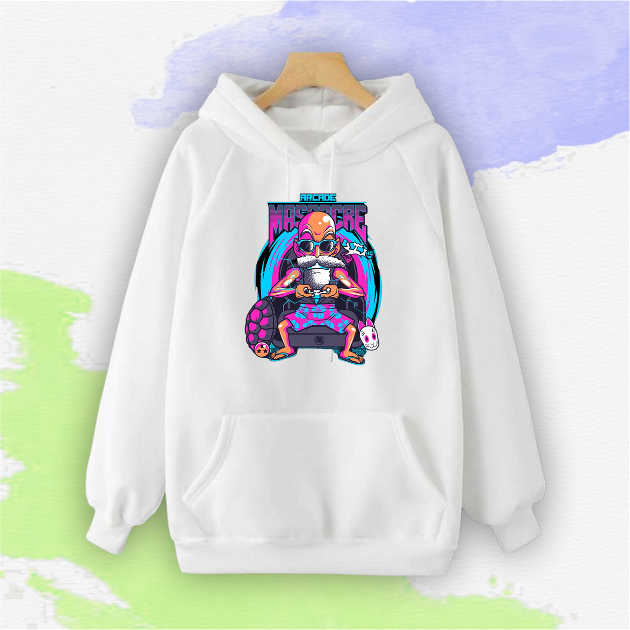 Худі з принтом Dragon Ball Біле