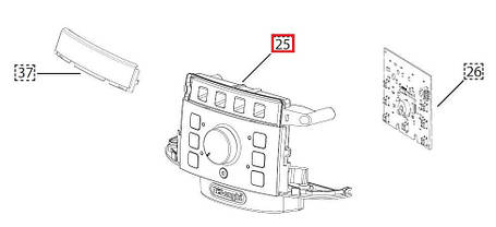 Панель керування для кавоварки Delonghi MAGNIFICA S ECAM 21.110 ECAM21.117 (7313221141) Оригінал, фото 2