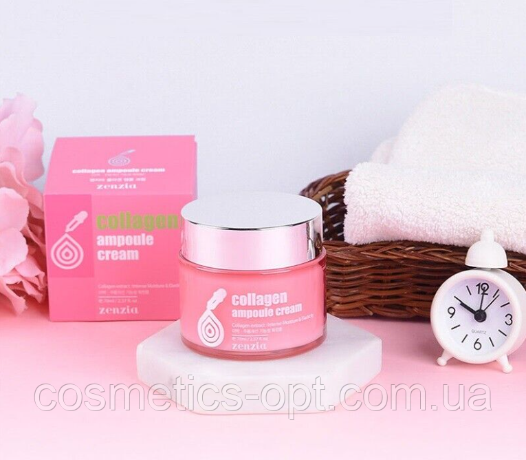 ампульний крем для обличчя з колагеном Zenzia Collagen Ampoule Cream