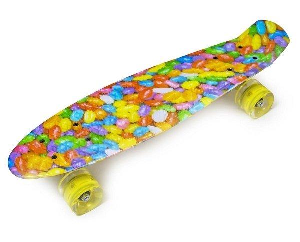 Пені Борд Penny Board 22" Caramel Карамель (Світяться колеса)