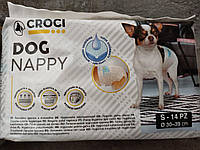 Подгузники для собак Croci Dog Nappy S, вес 2-3 кг, обхват 30-39 см, 14 шт (C6020380)