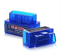 Автомобильный сканер адаптер ELM327 mini Blue Bluetooth для диагностики авто (ELM-1.5)