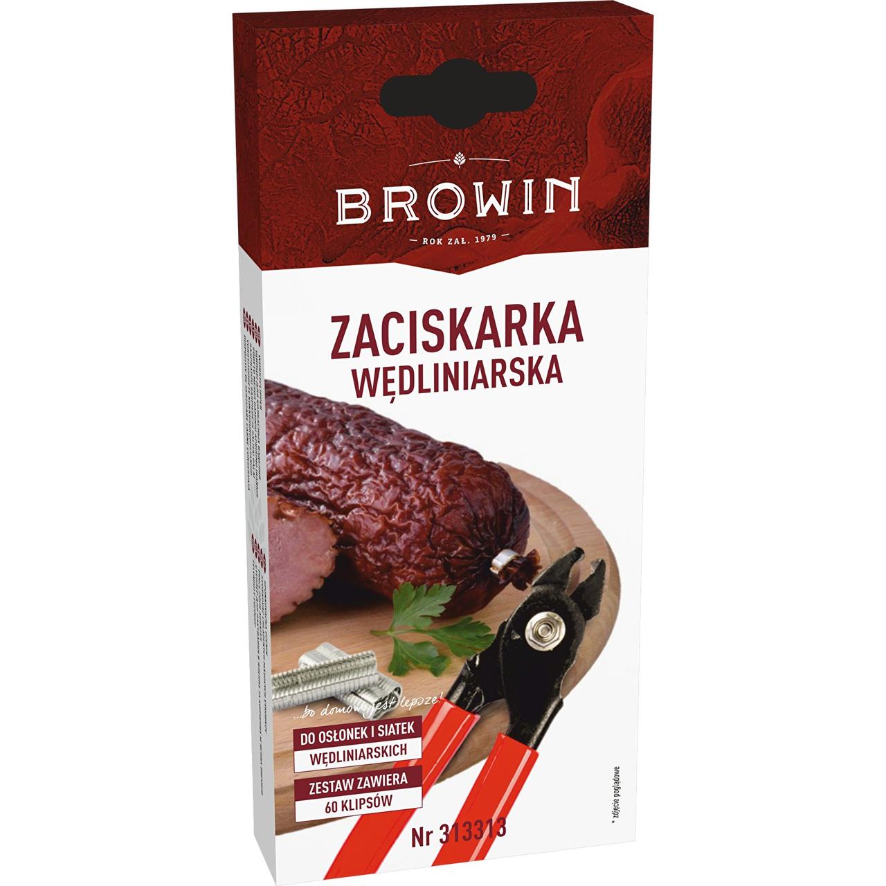 Ручний кліпсатор Browin — комплект із 60 скоб, для ковбас і сіток