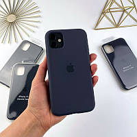 Чехол на Айфон 11 с закрытым низом | Case for iPhone 11 Dark blue (8)