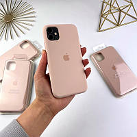 Чехол на Айфон 11 с закрытым низом | Case for iPhone 11 Pink sand (19)