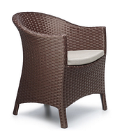 Плетеное кресло Парадиз Pradex 82х62х64 см пвх-ротанг для террасы кафе