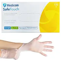 Перчатки виниловые прозрачные неопудренные р. L "SafeTouch®" 100шт./уп.(50пар)