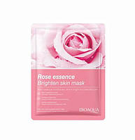 Тканевая маска для лица Bioaqua Rose Essence Brighten Skin Mask с эссенцией розы 25 мл