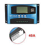 Контролер заряду сонячний 40А MPPT 12/24В Solar з дисплеєм та USB, фото 4