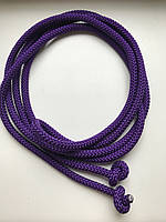 Скакалка гімнастична для гімнастики художньої 3 метри фіолетова 10 мм дитяча спортивна мотузкова