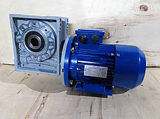 Черв'ячний мотор-редуктор NMRV 050 1:15 з 0,25 квт 220 В однофазний, фото 3