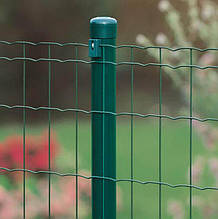 Сітка на паркан зварна (метал+цинк) Заграда Класик: зелена, в рулоні 2м x 10м, вічко 100х50 мм, Ø2,2мм