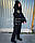 Костюм жіночий тактичний зимовий Хантер термо фліс Софтшелл Поліція чорний, фото 3