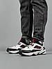 Чоловічі кросівки Nike M2K Tekno White Black Red Кеди Найк М2К Текно демісезон Унісекс кеди шкіра хіт сезону, фото 8