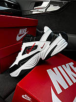 Чоловічі кросівки Nike M2K Tekno White Black Red Кеди Найк М2К Текно демісезон Унісекс кеди шкіра хіт сезону, фото 3