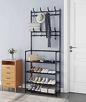 Универсальная стойка вешалка для одежды с полками New simple floor clothes rack size 60X29.5X151 см