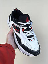 Чоловічі кросівки Nike M2K Tekno White Black Red Кеди Найк М2К Текно демісезон Унісекс кеди шкіра хіт сезону, фото 5