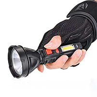 Потужний ручний акумуляторний світлодіодний ліхтар лампа BL-830 USB Charging flashlight, фото 2