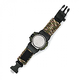 Гарний чоловічий Армійський годинник із компасом, підсвіткою і секундоміром для військовослужбовців із тканинним ремінцем, фото 10