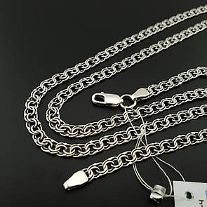 Срібна цепочка чоловіча Бісмарк. Цепочка срібна чоловіча на шию срібло 925. Ширина 4 мм. Довжина 55 см