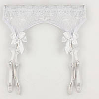 Прозорий пояс для панчіх із підв'язками білого кольору