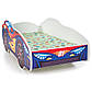 Дитяче ліжко машина Speed 151х75х55 см різнокольорове з ламелями та матрацом, фото 3