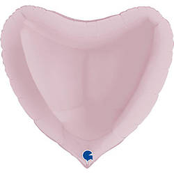 Фольговане серце "пастель рожеве" 90 см (з гелієм)