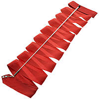 Лента для художественной гимнастики с палочкой Zelart 5516 длина 6м Red