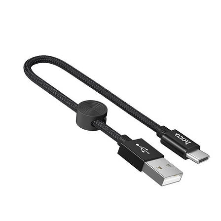 Кабель для зарядки телефона/ смартфона Hoco X35 USB - Type-C 2.4 A 0.25 м Чорний (X35B), фото 1