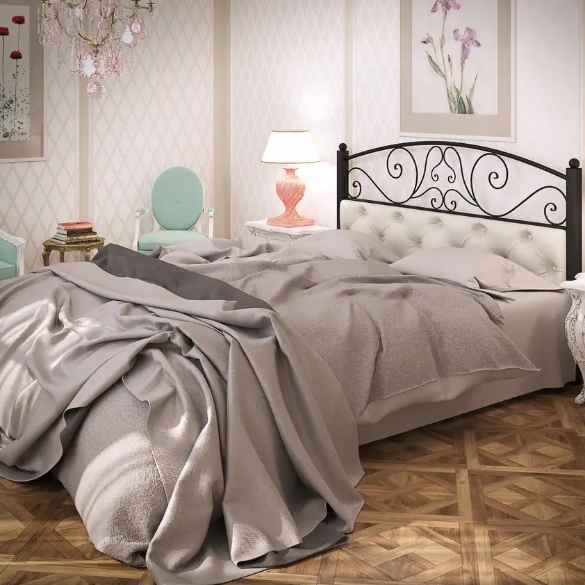 Ліжко Астра металеве двоспальне TM Tenero